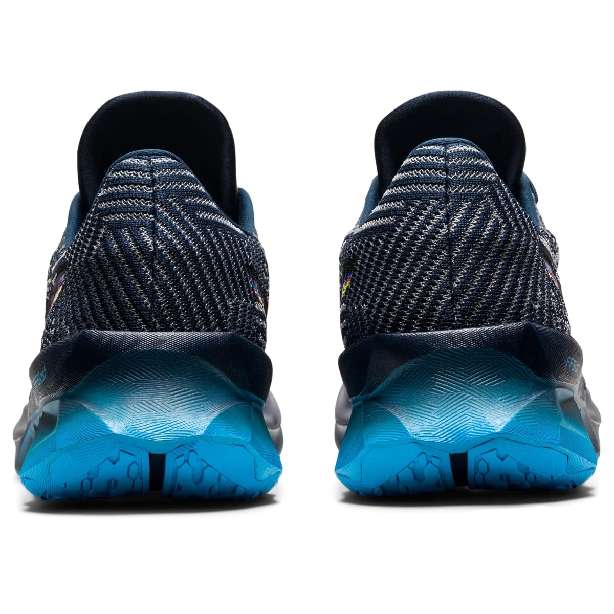 ASICS Men's NOVABLAST Pixel Noise Running Shoe, 7.5 US (Standard ), French Blue / Black