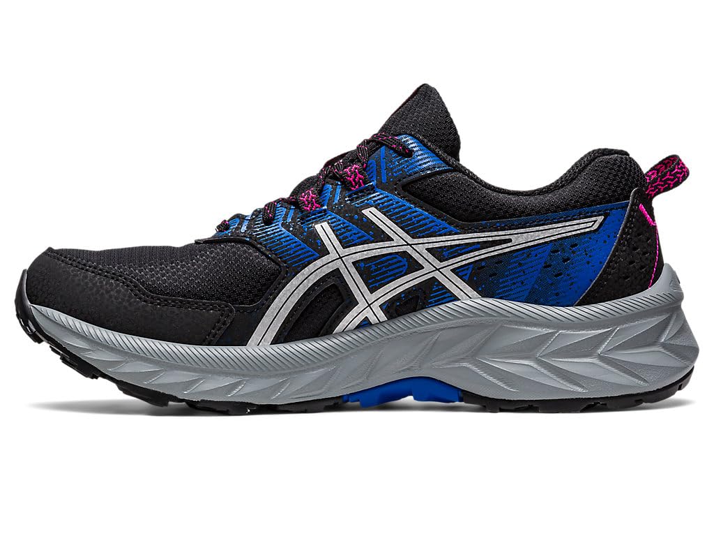 ASICS Women's Gel-Venture 9 Trail Shoes, Size 10.5 US ( WIDE ), Black/Pure Silver- Water Resistant