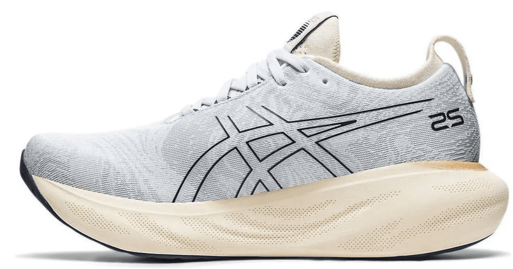 ASICS Women's Gel-Nimbus 25 Running Shoes, 12 US ( Standard ), Sky/Cream