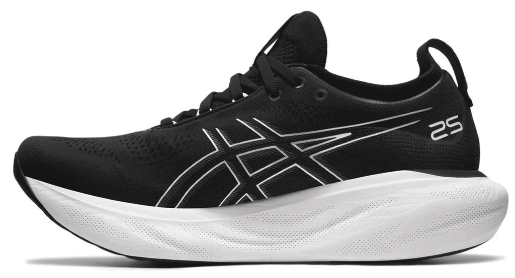 ASICS Women's Gel-Nimbus 25 Running Shoes, Size 10 US ( WIDE ), Black/Pure Silver