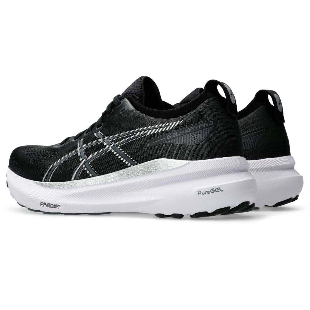 ASICS Women's Gel-Kayano 31 Running Shoes, Black/Pure Silver, US 10.5 Medium