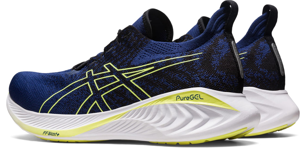 ASICS Men's Gel-Cumulus 25 Mesh Knit Shoes, US 9 ( Medium ) DEEP Ocean/Glow Yellow