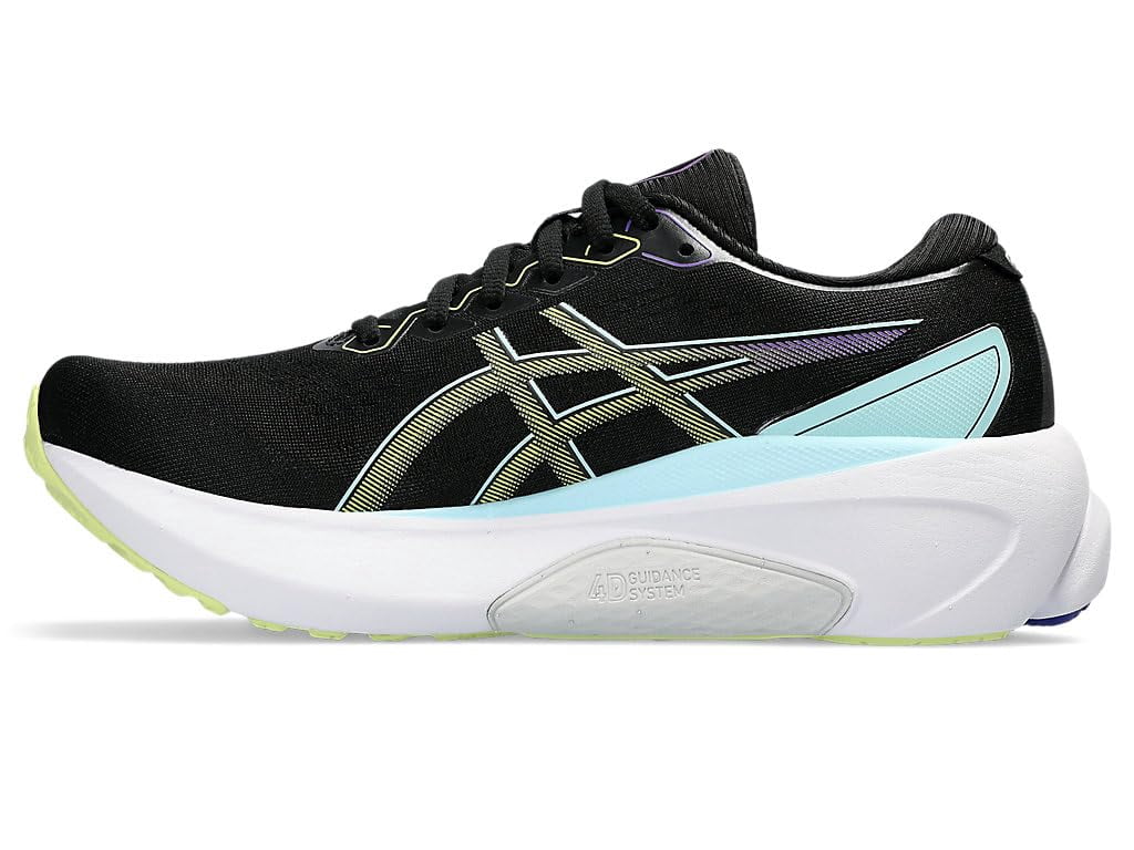 ASICS Women's Gel-Kayano 30 Running Shoes, Size 5.5 US ( WIDE ), Black/Glow Yellow