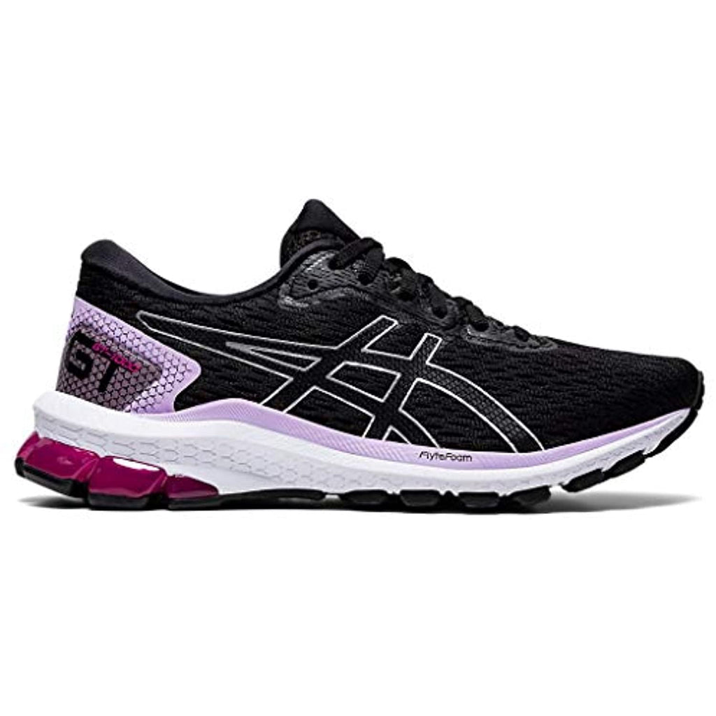 ASICS Women's GT-1000 9 Running Shoes, 6.5M, Black/Pure Silver