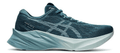 ASICS Women's NOVABLAST 3 Running Shoes, Size 5 US ( Standard ), Misty Pine/Smoke Blue