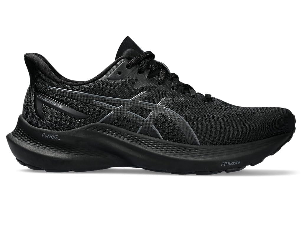 ASICS Womens GT-2000 12 Trail Running Shoes , Size 6 US ( Standard ),Black/Black - overpronation