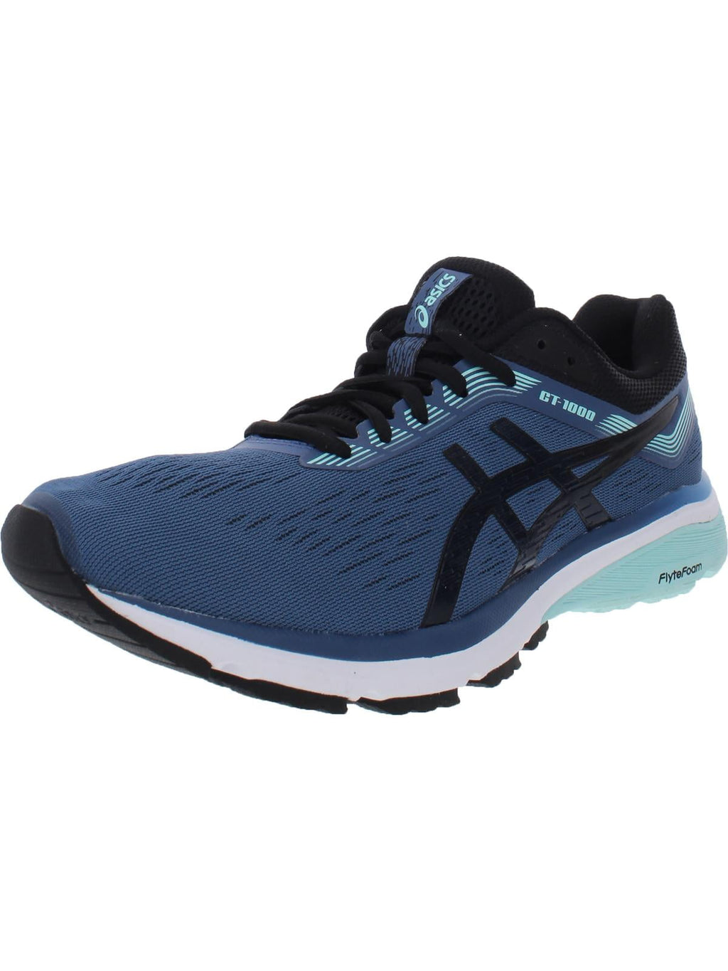 Asics Womens GT-1000 7 f Knit Athletic Shoes Blue 10.5 Wide (C,D,W)