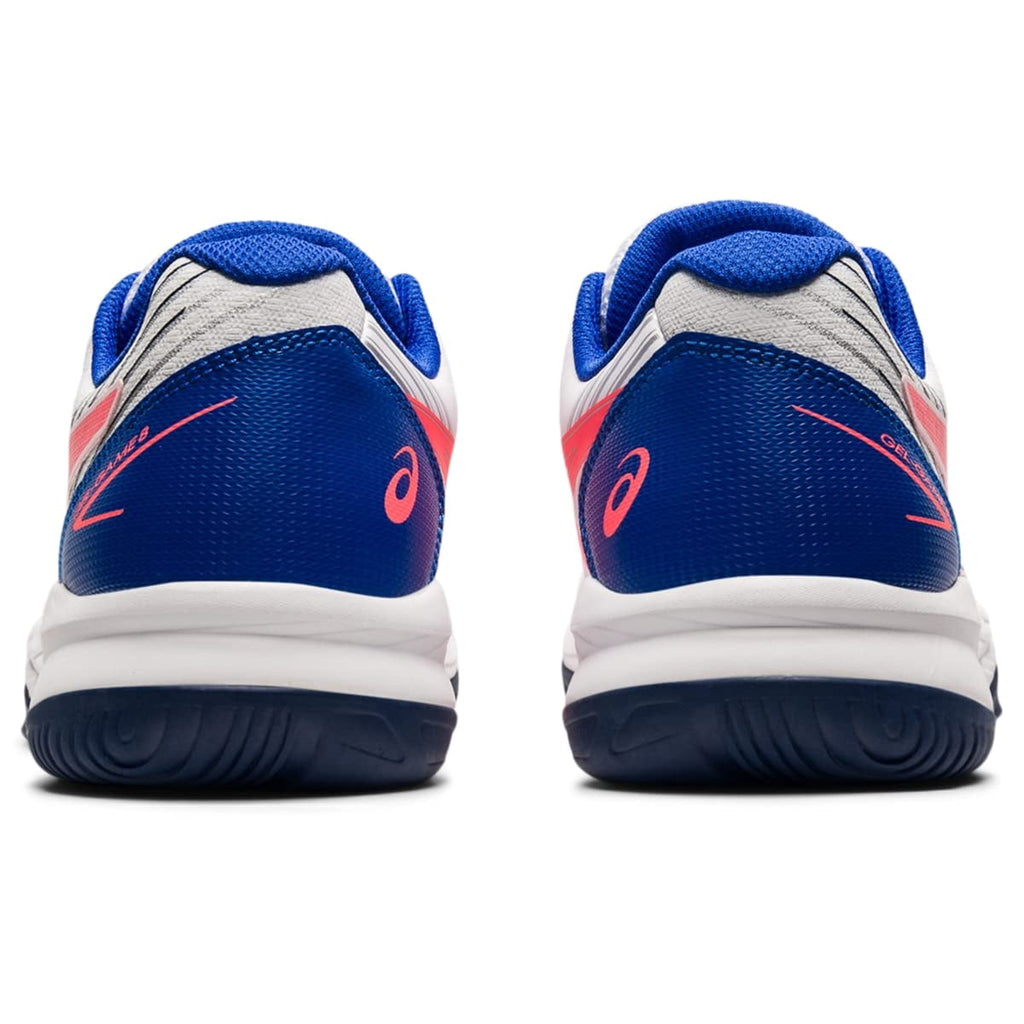 ASICS Women's Gel-Game 8 Tennis Shoes, 7.5 US ( Standard ), White/Blazing Coral
