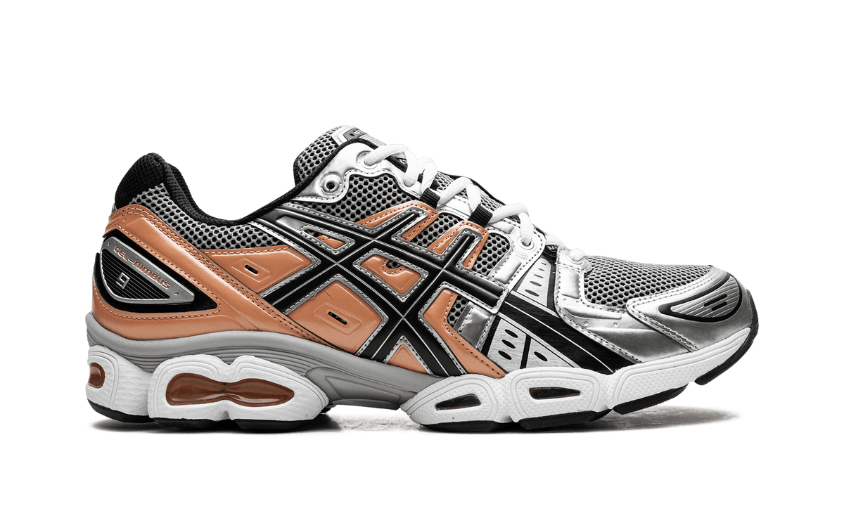 ASICS MENS GEL-Nimbus 9 "Sheet Rock / Orange Lily" 1201A424 025 1201A424 025 from Stadium Goods