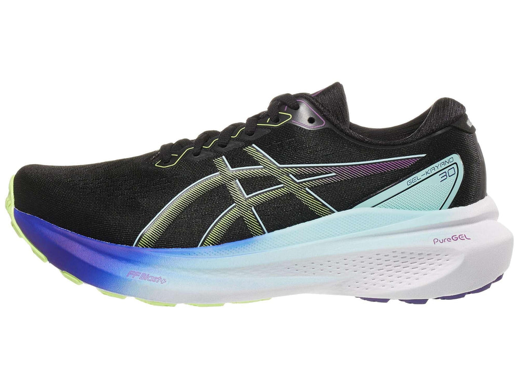 ASICS Women's Gel-Kayano 30 Running Shoes, Size 5.5 US ( WIDE ), Black/Glow Yellow