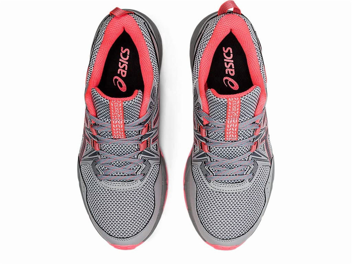 ASICS Women's Gel-Venture 8 Trail Shoes, Size 11 US ( Standard ), Piedmont Grey/Blazing Coral- Water Resistant