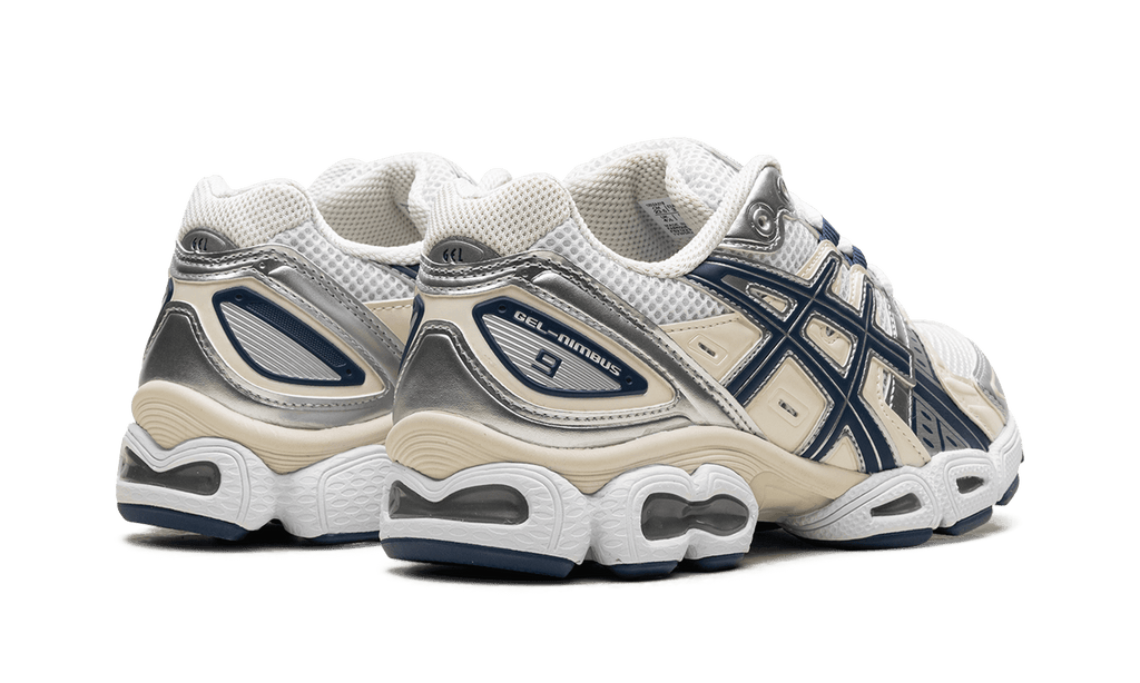 ASICS WOMENS Gel-Nimbus 9 Womens "White Light Indigo" 1202A278 108 1202A278 108 from Stadium Goods