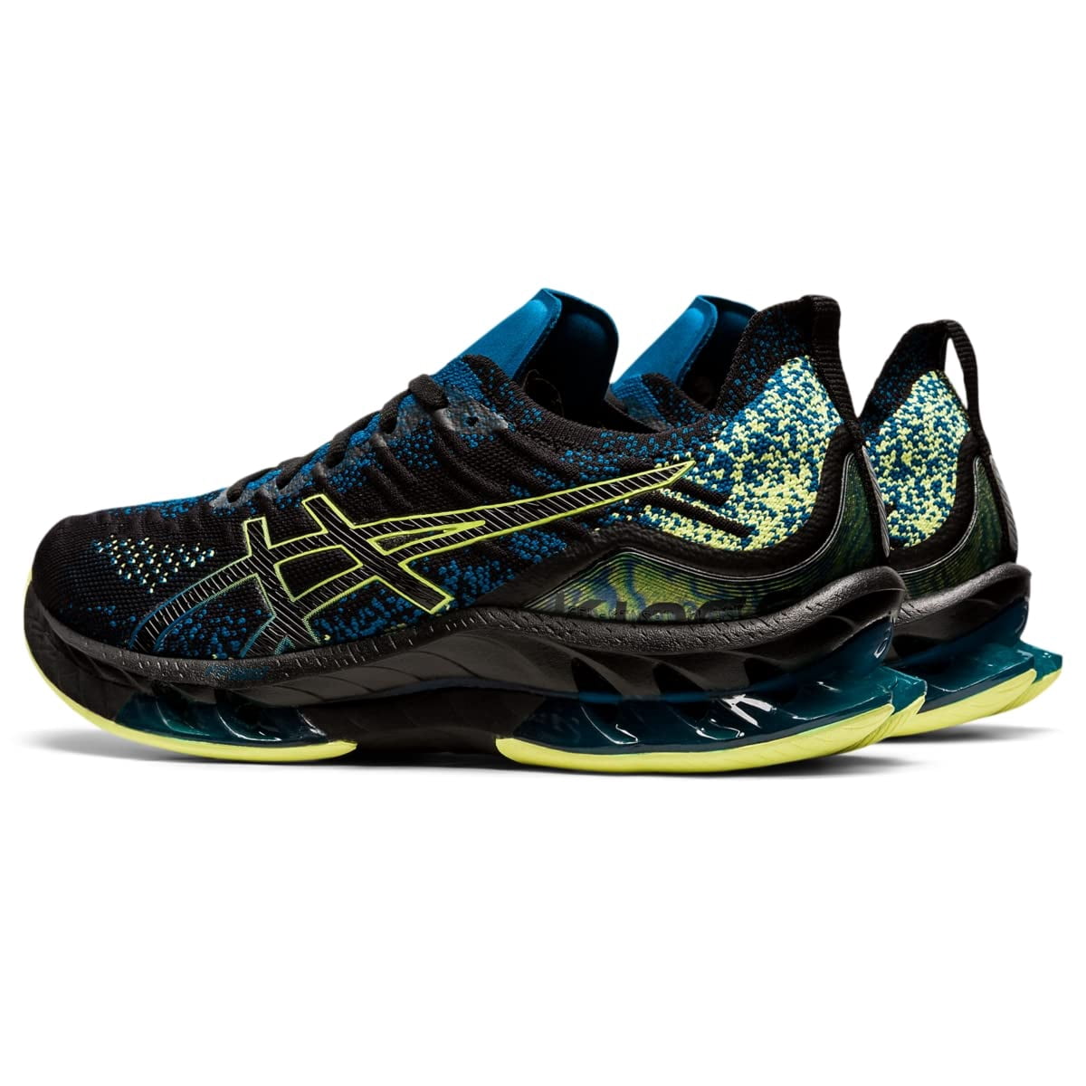 ASICS Gel-Kinsei BlastR) Distance Running shoes, Size 13 US ( Medium ), Black/Glow Yellow
